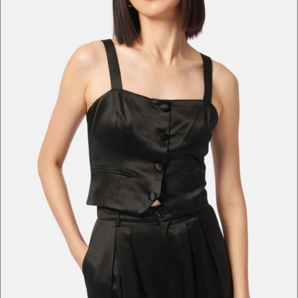Cami NYC Berta Cami Black Buttoned Camisole